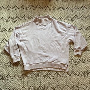 Aerie Light Purple Turtleneck Sweater Oversized Ribbed Material Medium Slits